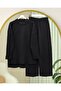 Knitted Patterned Long Back Knitwear Set - Black - 3