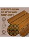 OneDcor Wooden Decking Tiles – Interlocking Waterproof Hardwood Floor Tiles (10 Pcs) - 5