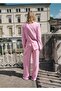 Wide Leg Fabric Pants - 4
