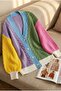 Multicolor Loose Oversized Knitted Cardigan - Standard Size - 4