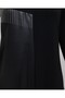 Leather Detailed Metal Chained Dress - 8