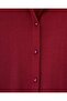 Top Buttoned Sleeve Lace-Up Crinkle Suit - Burgundy - 4