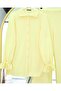 Top-Buttoned Drawstring Sleeve Crinkle Set - Light Yellow - 4