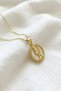 Second Elizabeth Medallion Model Gold Color Stainless Steel Women's Necklace - 3