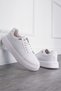 Daily Women's White Sneaker Velcro High Heel Serrated Non-Slip Sole Walking Sports Shoes 251 - 3