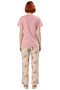 Women S Floral Crew Neck Cotton Short Sleeve Pajama Set Comfortable Fit Elegant Design - 5