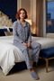 Women's Winter Fleece Knitted Pajama Set Printed Pattern Long Leg High Quality Comfortable and Stylish - 3