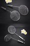 Steel Strainer Metal Handle Vegetable French Fry Oil Strainer Wire Ladle 4-Piece Serving Set