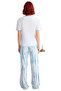 Women's Comfortable Viscose Knitted Pajamas Set Striped Pattern Home Wear Set Carefully Selected - 5