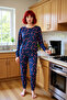 Women's Winter New Year's Printed Cotton Pajama Set Comfortable Use for Daily - 2