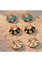 Anti-Tarnish Steel Gold Color Enamel Bag Model Women's Earrings - 7 Different Color Options - 8