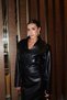 Ophelia Shoulder Pad Piece Faux Black Leather Jacket