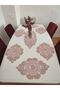American Placemat, 1 Runner 6 Plate Food Service Set, Tablecloth Set, Service Presentation Set - Powder - 3
