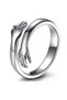 Hug ring, adjustable size + gift box, 925 Silver plated - 6