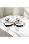 Coffee Cup Modern Black Striped 2 Person 4 Piece Double 100 ml - 3