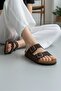 Anatomical Natural Cork Sole Suede Leather Slippers - 2