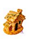 Mini Miniature Knitted Stone Mountain House, Ornament House Silicone Mold K-1422, Stone Powder Soap Plaster Candle Mold