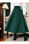 Zippered Cashmere Bell Skirt - Emerald