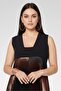 Women V-Neck Sleeveless Mini Dress, Black - 5