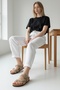 Anatomical Natural Cork Sole Genuine Leather Flip Flops - 4