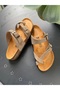 Anatomical Natural Cork Sole Genuine Leather Flip Flops - 3