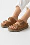 Anatomical Natural Cork Sole Genuine Leather Slippers