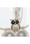 Vintage White Owl Necklace with Gift Box – Elegant & Sparkling Design, Adjustable Chain (1 Piece) - 3