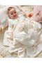 Knitted Lacy 5-Piece Organic Hospital Discharge Set Cream 100% Cotton Newborn Baby Girl