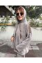 Italian K Hooded Leopard Velvet Suit Gray - 5