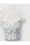 Knitwear Lace Inside Wool Bow Swaddle Blanket 100% Cotton Newborn - 3