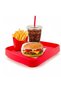 4 Serving Trays Red Color 27*36 cm Medium Size (4 Pieces) - 3