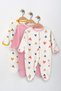 Baby Girl Outfit 3-Piece Seasonal Jumpsuit with Booties Newborn 0-3-6-9 Months Colorful - 4
