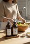 Amber Olive Oil Oil Bottle Oil Pot with Wooden Stand 500 ml 500t Bb Za St - 5