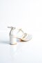 Ankle Strap Bead Embroidered Evening Dress Wedding Dress Shoes - 4