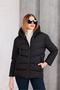 Hooded Waterproof Wind-Resistant Inflatable Jacket with Fleece and Fur Inside - 2