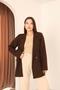 Brown Double Button Blazer Jacket