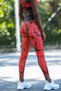 Slim Fit Zebra Pattern Extra High Waist Diving Fabric Sports Leggings - 4