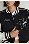 Black Bomber Jacket with m Logo Patch 1110636 -900 - 6