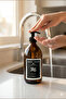 Amber Glass Liquid Soap Dishwashing Bottle Soap Dispenser 500ml - 3