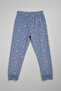 Boy's Soft Velvet Textured Blue Pajama Bottoms - 2