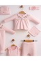 11-Piece Organic Hospital Discharge Set with Sequential Floral Embroidery, 100% Cotton, Newborn Baby Girl - 6