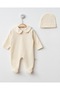 Kıl Piped Jumpsuit and Hat 100% Cotton Newborn