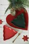 New Year's Green/Red Pine Boat Plate 22 cm 2 Pieces 309/506 - 2