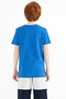 Cobalt Blue Pocket Detailed O Neck Standard Fit Boy's T-Shirt - 11120 - 9