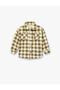Buttoned Long Sleeve Plaid Fleece Shirt Jacket