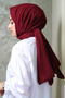 Cotton Jazz Shawl Claret Red - 4