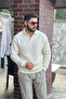 Men's Stone Polo Collar Cotton Soft Thick Fabric Oversized Sweatshirt - 6
