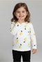 100% Cotton Lemon Printed Crew Neck Girl's T-shirt - White - 3