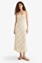 Floral Linen Blend Strap Midi Dress F4098Ax25Sm - 2
