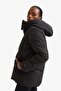 Defactofit Water Repellent Coat Hooded Fleece Lined Zipper Waterproof A1553Ax23Wn - 3